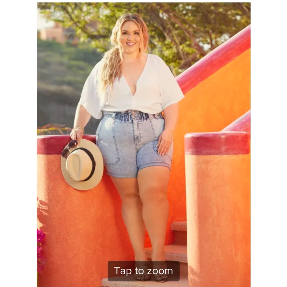Leslie Cinched Waist Denim Shorts - Srv X FTF